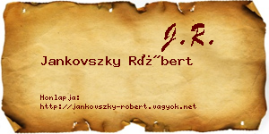 Jankovszky Róbert névjegykártya